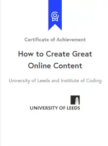 Create Online Content Certificate