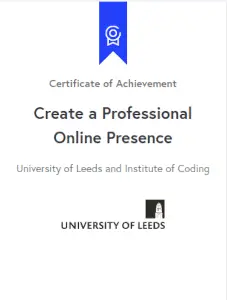 Create Online Presence Certificate